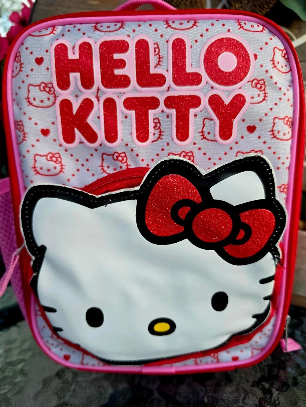 Hello Kitty Red and Pink Character Lunch Tote